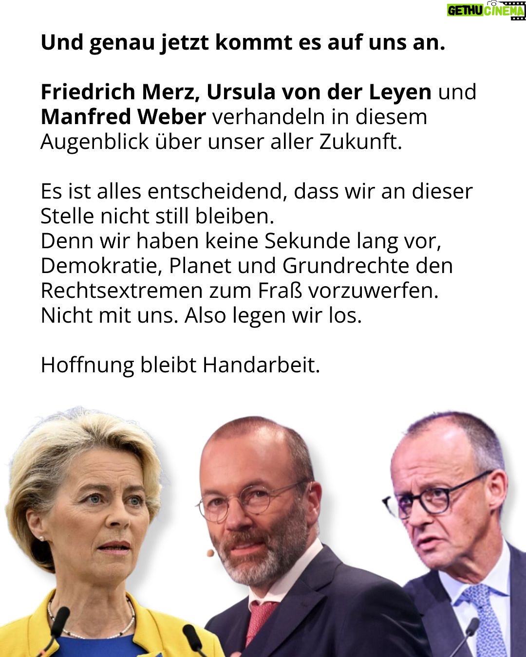 Luisa Neubauer - 60.5K Likes - Was gerade passiert, ist ungesehen in der Geschichte der Europäischen Union. Eine beispiellose Bedrohung  europäischen. Die Konservativen und die Rechtsextremen sind im Inbegriff, das, wofür Jahre und Jahrzehnte gekämpft wurde, einzureißen: demokratische Grundrechte, der Schutz des Planeten und unserer Gesundheit.
Sprich: die Grundpfeiler einer sicheren Zukunft. 
Es ist ein Wahnsinn. Lest bis zum Ende. Und dann lasst uns laut werden. An dieser Stelle ist Schlafwandeln keine Option.

Teilt diesen Post, taggt @bundeskanzler, @ursulavonderleyen und @manfred.weber und schreibt an eure EU-Abgeordneten vor Ort! ✊

 #WakeUpEU #Klimaschutz #Omnibus