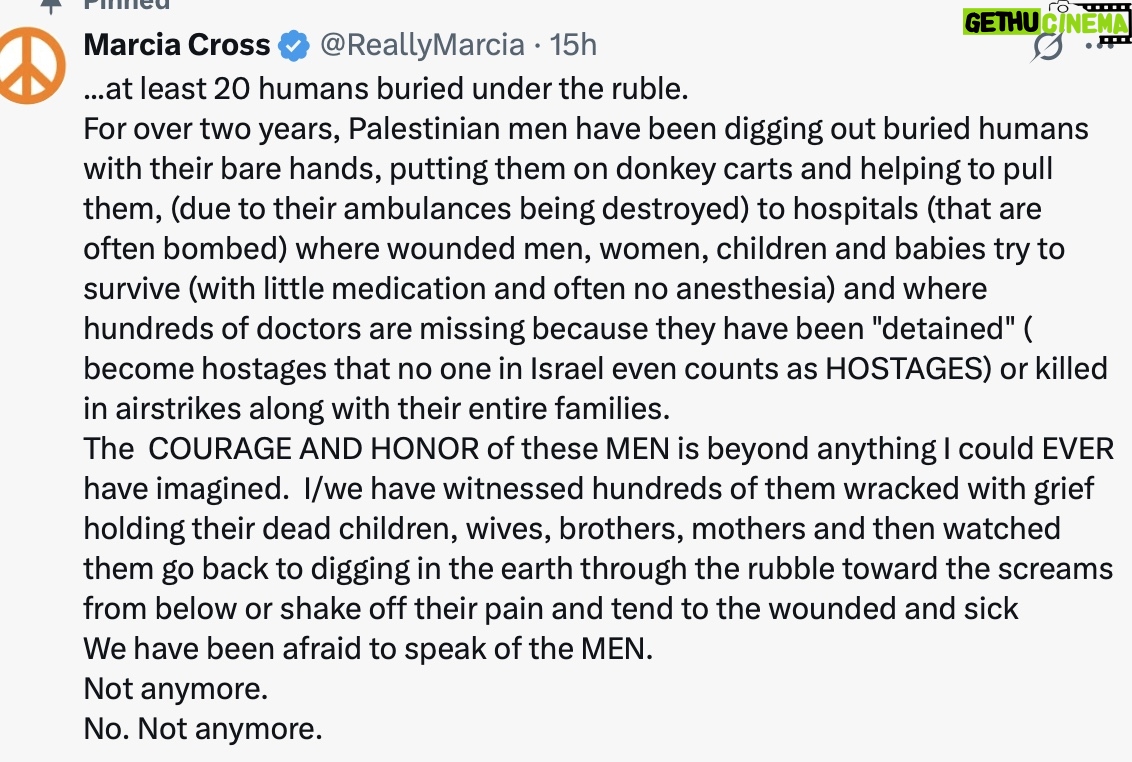 Marcia Cross - 9.4K Likes - It felt for so long that it was only safe to talk about the women and children...