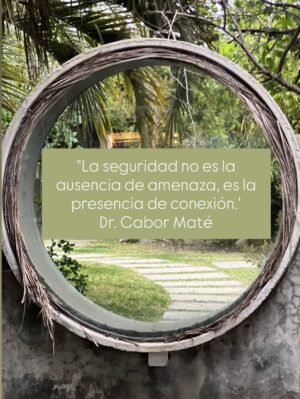 María José Prieto Instagram - “La seguridad no es la ausencia de amenaza, es la presencia de conexión.’
Dr. Gabor Maté