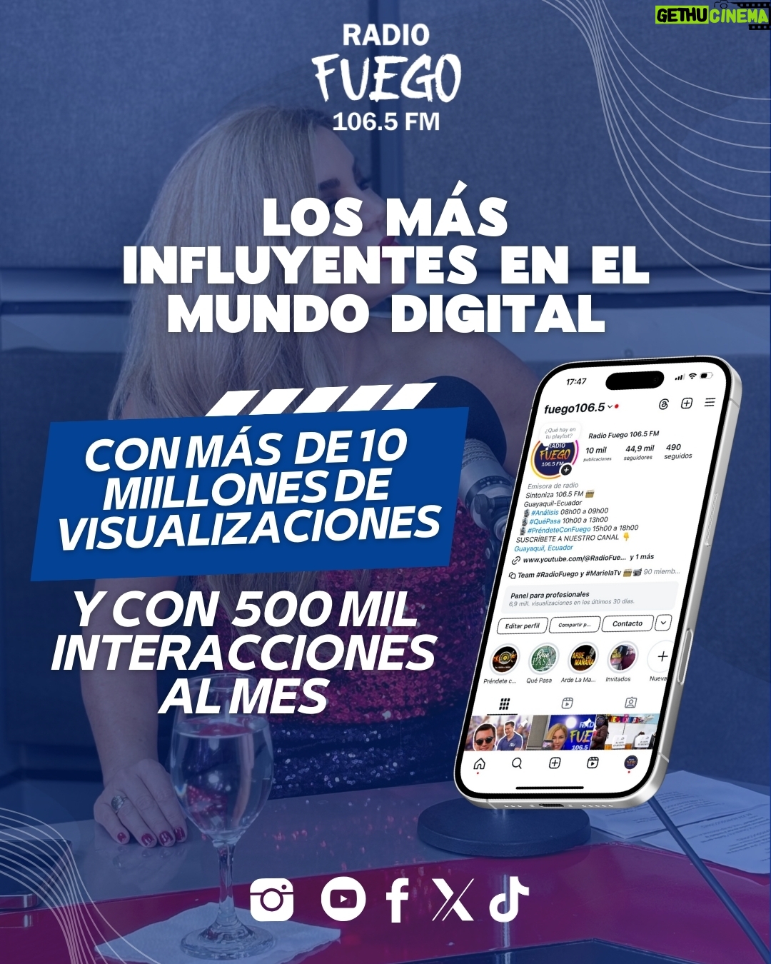 Mariela Viteri - 1K Likes - 🔥 ¡Gracias a ustedes! 🙌 ¿Qué Pasa? con Mariela es el programa líder en rating, con más de 10 millones de visualizaciones y 500 mil interacciones al mes. 🌟 

¡Seguimos siendo los más influyente en el mundo digital! ¡Gracias a nuestra audiencia, especialistas e invitados por hacerlo posible! 💪 Nos motivan a seguir creciendo cada día. 

#QuePasaConMariela #LíderEnRating #InfluenciaDigital #RadioFuego #CreciendoJuntos #MarielaTv