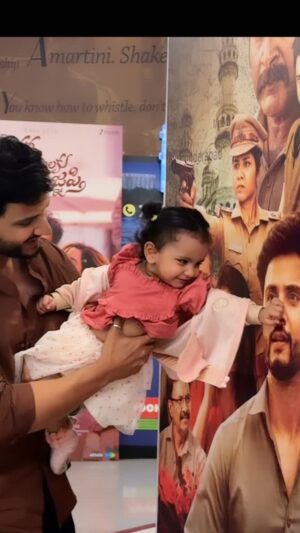Marina Abraham Instagram - “Today, time paused for me…
As my little girl watched her first movie ever — 🧿
and destiny chose it to be her father’s Movie 
A moment I’ll cherish forever. ❤️
MISSTerIOUS – In Theatres Now” 

#moment #blessed #mybaby #creatingmemories #movie