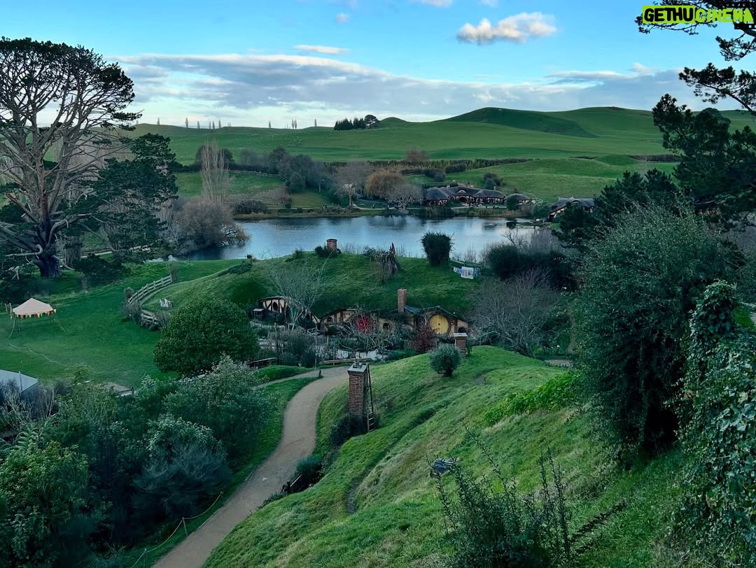 Marisha Ray - 119.9K Likes - There and back again. Our own Hobbit’s Tale. 🌱 

Our entire time at Hobbiton in New Zealand I kept thinking about the quote from Bilbo, “In his heart, I think Frodo is still in love with the Shire. The woods, the fields… the little rivers.” And after seeing it, I mean … who could blame him. Thank you so much to the team at @hobbitontours for an incredible and emotional experience. And, this was such a gift to be able to share it with my mom, as well, who had never taken a trip outside the country before going to Australia and New Zealand with us. 

I think, like Frodo, a part of my heart now belongs in the Shire.