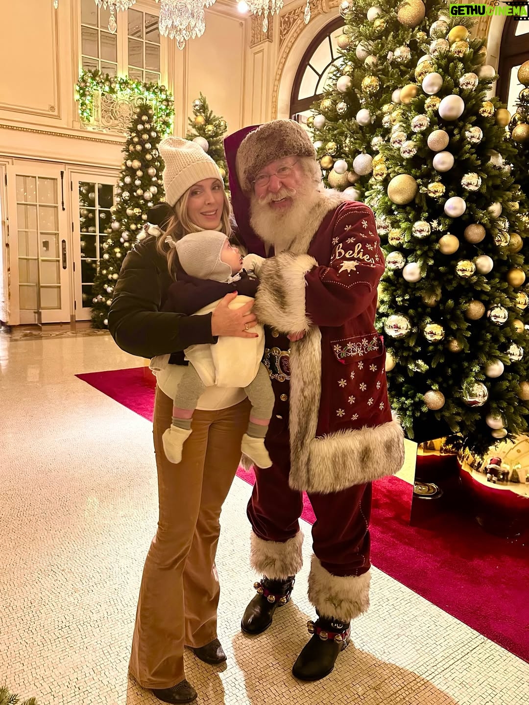 Marla Maples - 10.3K Likes - Nothing sweeter than giggles and a surprise visit from Santa as we get ready for Alexander’s first Christmas.
I may have been protective when Santa snuck up behind us… 
but look how precious he is, welcoming this dear Santa  with that open little heart & purest joy. 🎅🏼✨