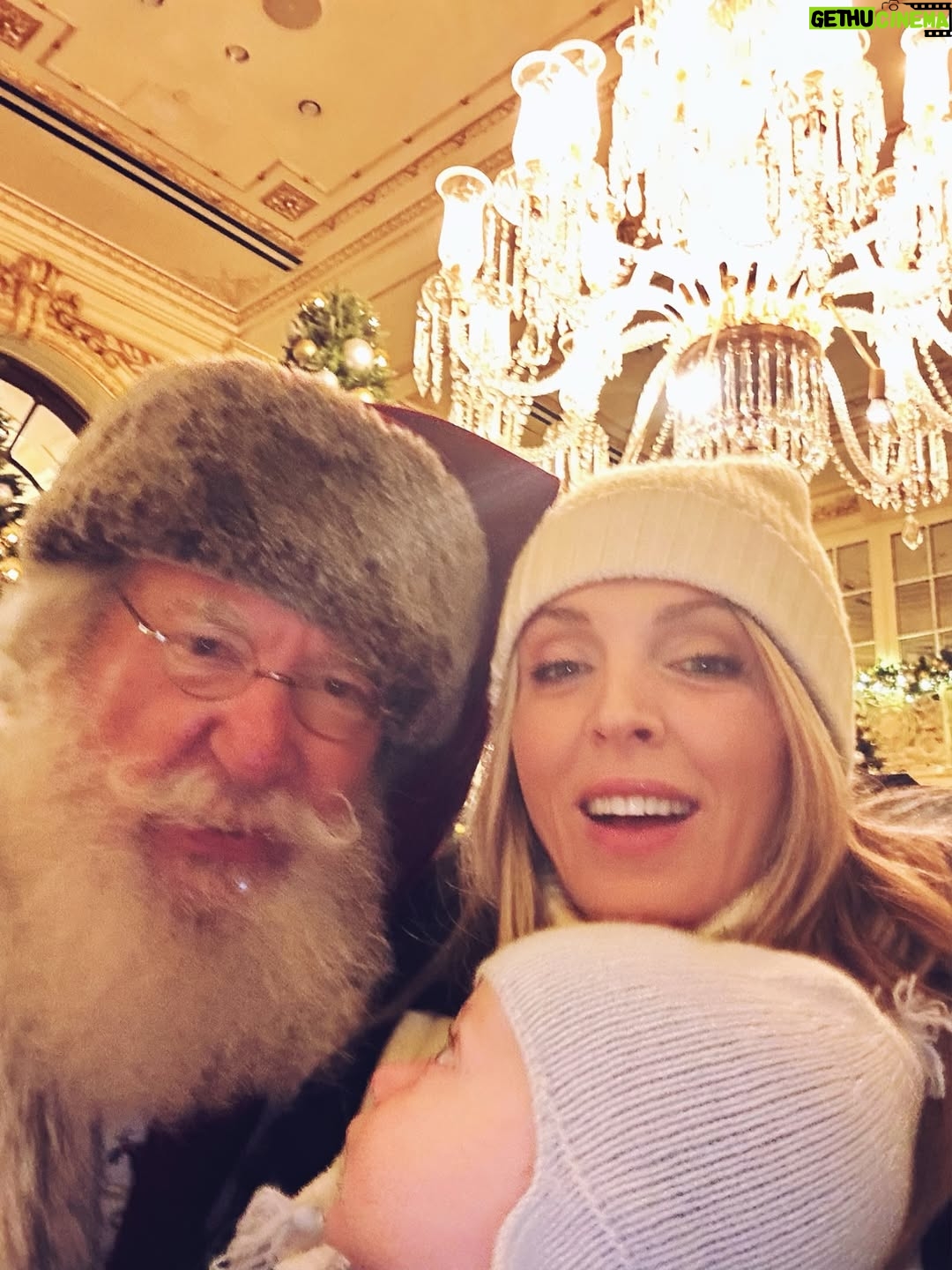 Marla Maples - 10.3K Likes - Nothing sweeter than giggles and a surprise visit from Santa as we get ready for Alexander’s first Christmas.
I may have been protective when Santa snuck up behind us… 
but look how precious he is, welcoming this dear Santa  with that open little heart & purest joy. 🎅🏼✨