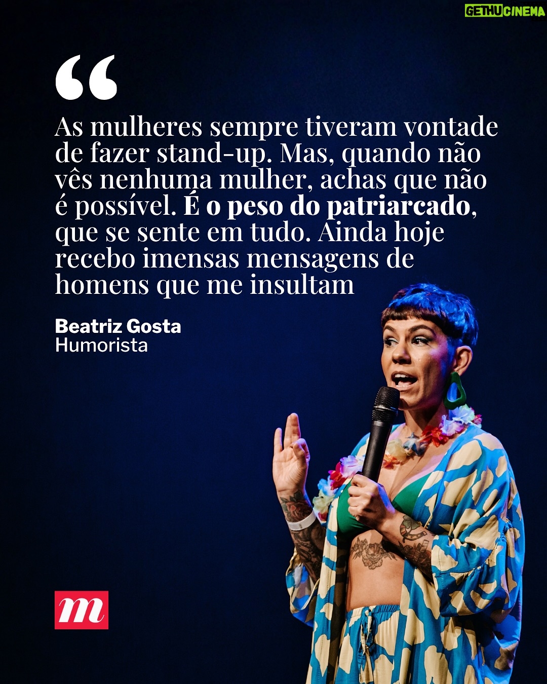 Marta Bateira - 10.9K Likes - Nunca como agora houve tan­tas mulhe­res a subi­rem sozi­nhas aos gran­des pal­cos para faze­rem comé­dia. O público, essen­ci­al­mente femi­nino, tem res­pon­dido a pre­ceito: salas a reben­tar pelas cos­tu­ras, bilhe­tes que voam no espaço de minu­tos, uma lou­cura. A expli­ca­ção está tal­vez numa certa neces­si­dade de ver “mulhe­res a falar para mulhe­res”. Sendo que as redes soci­ais tam­bém aju­dam a expli­car o fenó­meno.

📸 1 a 3 - Rita Chantre 
  4 a 6 - Direitos Reservados 

Saiba mais através do link da bio. 

#nm #noticiasmagazine #humor #comedia #standup #humoristas #bumbanafofinha #inesap #beatrizgosta #jessicaathayde