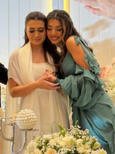 Marwa Karam Instagram - Im not crying you are 🥺♥️
Photos by @georgehelou_ 
Dressed by @zeenazaki 
Jewlery @sartorogeneve 
Makeup @nahed_makeupartist 
Hair @hairbymousa