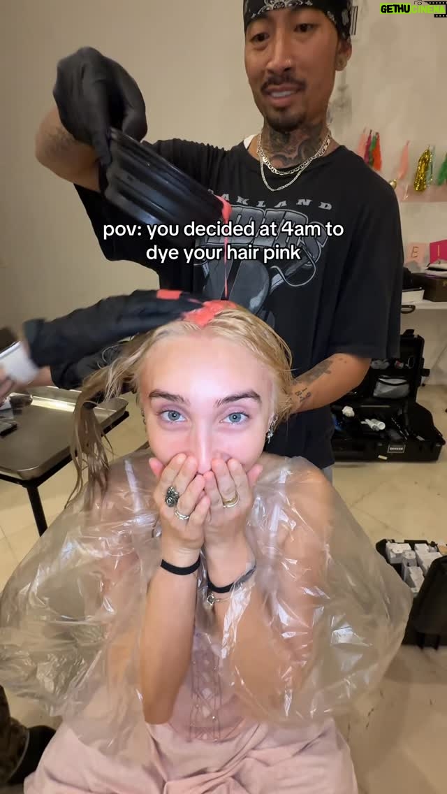 McKenzi Brooke - 7.6K Likes - Only the best hair dressers would do this 😂💕 #pinkhair #hairdye #hairsalon #hair #hairstylist