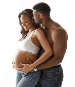 Meagan Tandy Instagram - Grateful to step into the biggest role of our lives. 
Baby Boy Loading 💙

Photographer: @natasha_reev 📸 
Hair/Make Up: @meagantandy 🙋🏽‍♀️
