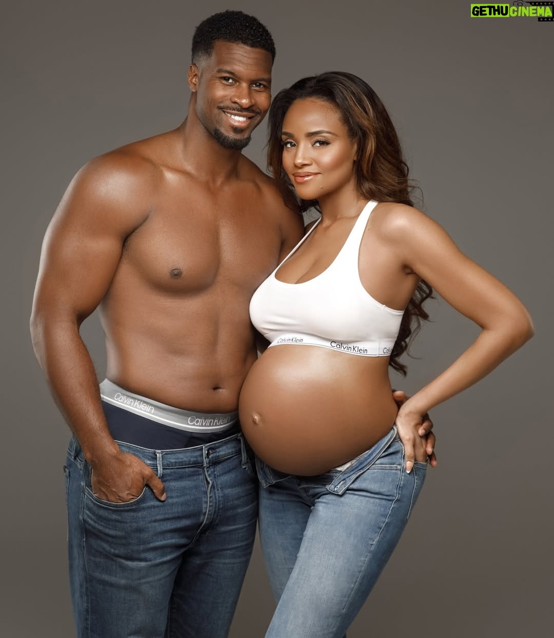 Meagan Tandy - 31.1K Likes - Grateful to step into the biggest role of our lives. 
Baby Boy Loading 💙

Photographer: @natasha_reev 📸 
Hair/Make Up: @meagantandy 🙋🏽‍♀️