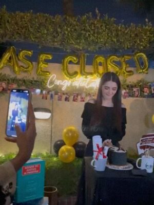 Meerub Ali Instagram - my friends surprised me by hosting a graduation party for me. i’m blessed. Alhamdulillah. I love you guys. In other news, SHE GRADUATED LAW SCHOOL!!!