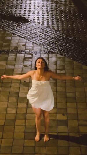 Megha Chowdhury Instagram - Dancing in the rain at 3AM, w @arshia_rosaleen forcing the vibe and @writroy fighting for their life behind the camera is all the chaos i live for ♥️