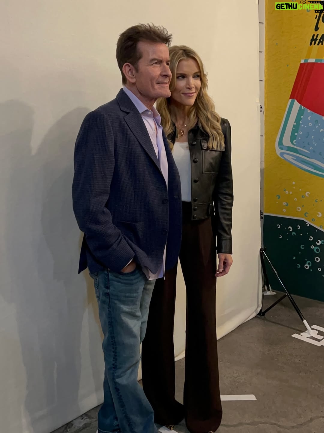 Megyn Kelly - 40.1K Likes - Backstage with @charliesheen and Victor Davis Hanson in Bakersfield, California!