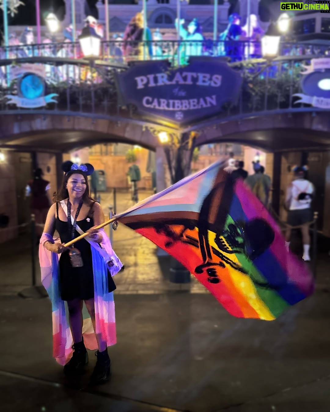 Mica Burton - 6.2K Likes - the world is on fire, but hey, at least i made it to 31 as of today ✨🎂

i also got to wave around this huge gay pirate flag so honestly that’s all that matters 🩷❤️🧡💛💚🩵💜