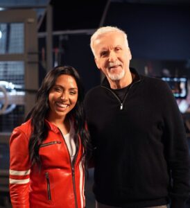 Michelle Khare Instagram - I’m ecstatic to share one of the coolest days of my life — I had the privilege of getting to interview @jamescameronofficial and attempt performance capture in THE Avatar volume with the iconic @aliciavelabailey for the RETURN of Disney’s Movie Surfers.
Not many people know this about me, but 8 years ago, right before I started my channel, I actually auditioned for the stunt unit of Avatar. I didn’t get the job. But it led me down the long road of learning and attempting stunts on my own channel, from the ground up. To step back into this world, into the volume, and get to bring all my new skillsets to the stage, even for just one day, was an absolute full circle moment. It’s no secret that this film is special - but the people behind it make it remarkable.
Go check out our episode of Movie Surfers, live now on the Disney YouTube channel!