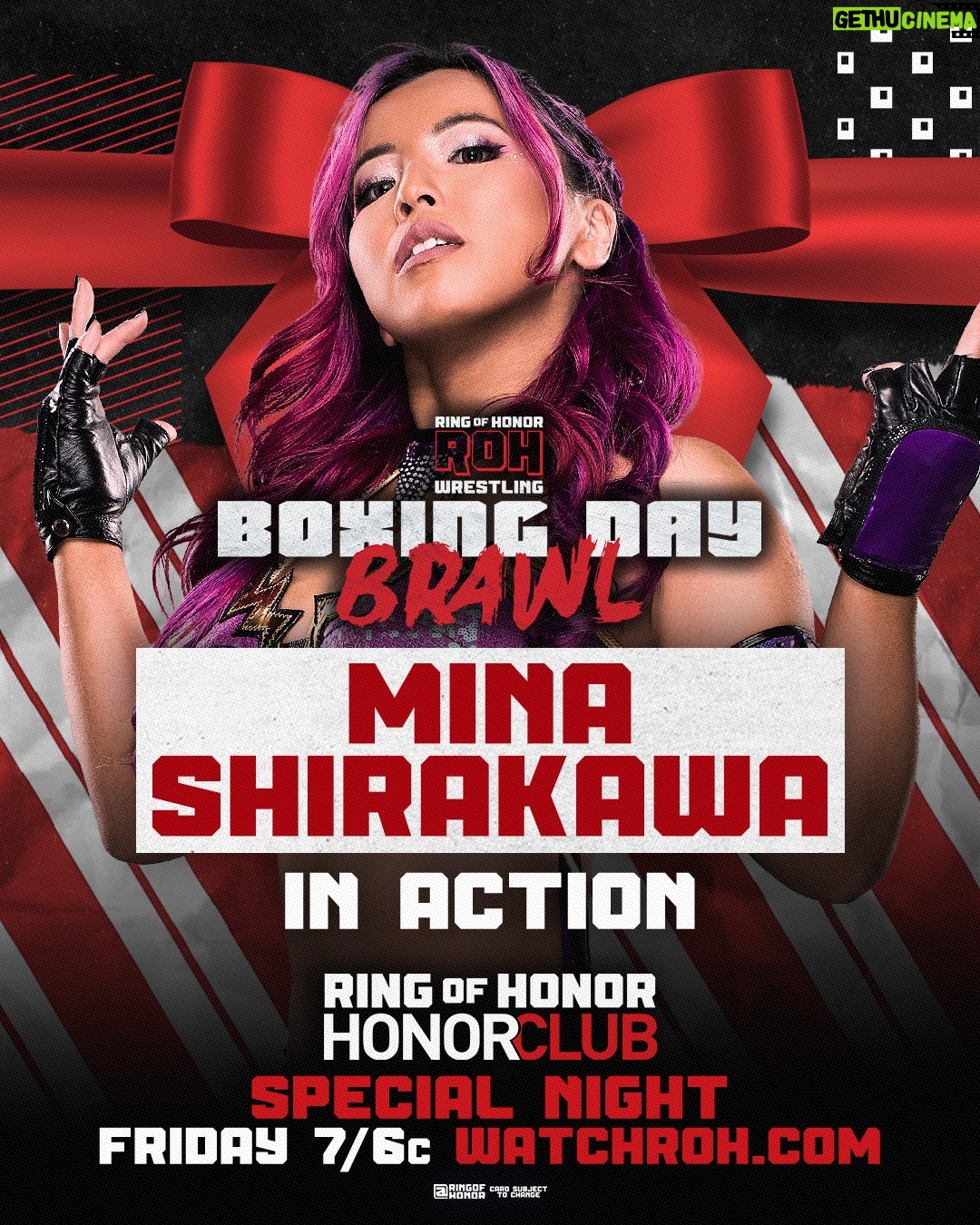Mina Shirakawa - 1.9K Likes - One half of the Timeless Love Bombs, former #ROH Interim Women’s World TV Champion @mina_shirakawa returns to ROH singles competition!

📺 Watch Boxing Day Brawl on #HonorClub at WatchROH.com 7/6c