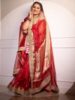 Nidhi Uttam Instagram - Timeless in red ~मोहे रंग दो लाल ♥️
Mua ~ @shalini_padya_
Shot by ~ @ashish_ojha_photography