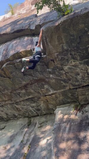 Nina Williams Instagram - Mini break-through on the broken foot front 🦶🏼I’ve graduated from aircast to stiff @scarpana Spin Ultras, which have turned out to be decent climbing shoe substitutions. Yesterday I toproped some vert/slab that felt pretty intense on my foot; nothing over a 2/10 pain but I was definitely feeling the push on my bones more than usual. Then we stopped at the steep Jacob’s Ladder where @ericlemieux1 sent with a quickness and, seeing the campus-y movement, I felt curious about giving it a shot.

The biggest moment of uncertainty was the last throw out of the roof, where I had to toe-in more with the right foot. Let out a little power yell 😅 cause I was scared of potential pain! But nothing flared up, my fingers stuck the jug, and I finished up my first proper climb in 9 weeks. 

This may not look like it but I’m still taking things slow and conservative. The bones are knitting together steadily and my foray back to climbing continues. I’m happy with where I’m at and look forward to more of these moments ☺️ 

🎥🙏🏼: @ericlemieux1 
🪢 : @quinault 

@thenorthface_climb 
@scarpana 
@organicclimbing