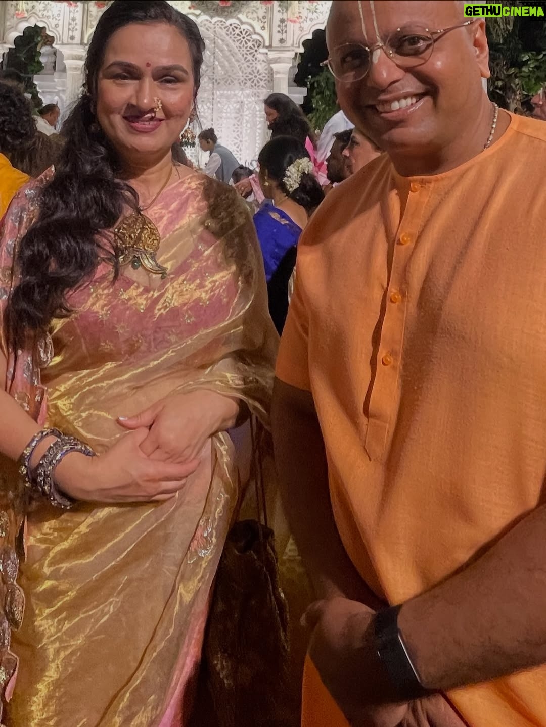 Padmini Kolhapure - 7.1K Likes - A wedding so beautiful, it seemed the heavens themselves had descended upon Mumbai. ✨Like a celestial celebration — sacred, serene, and soaked in divine light. 💫 
God bless the beautiful couple 
Vedant and Tejal 🤗
@yashbirla @avanti_birla 
@bircat @tejalskulkarni 
@nirvaanbirla @shlokabirla 
@swamikailashanandgiri_official 
@gaurgopaldas 
@tejukolhapure @sita_talwalkar @sonaljain5355 @sharmila28may @godb.11 @parulshah1110 #rajul @geetawagh4 @anu.5223