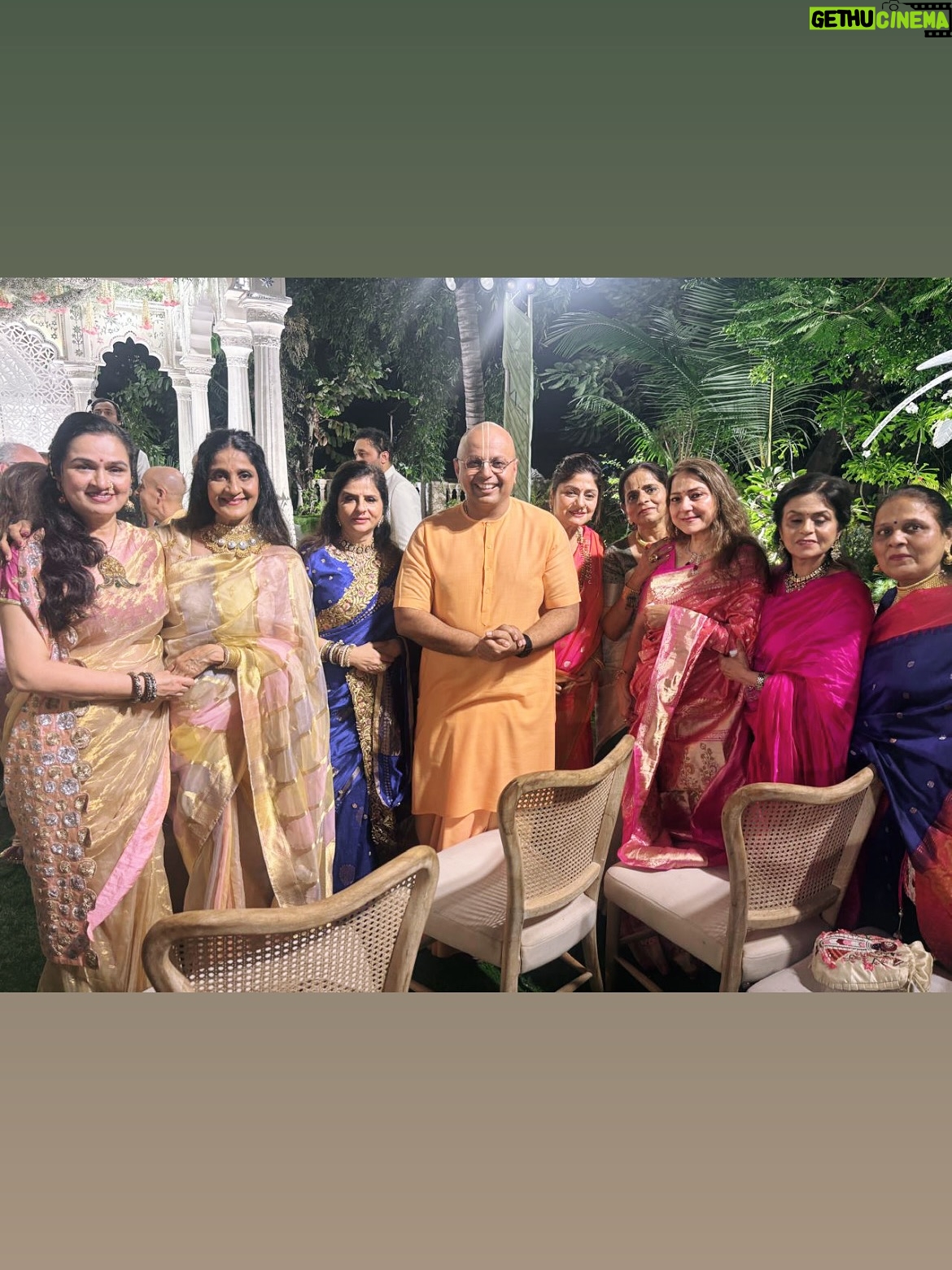 Padmini Kolhapure - 7.1K Likes - A wedding so beautiful, it seemed the heavens themselves had descended upon Mumbai. ✨Like a celestial celebration — sacred, serene, and soaked in divine light. 💫 
God bless the beautiful couple 
Vedant and Tejal 🤗
@yashbirla @avanti_birla 
@bircat @tejalskulkarni 
@nirvaanbirla @shlokabirla 
@swamikailashanandgiri_official 
@gaurgopaldas 
@tejukolhapure @sita_talwalkar @sonaljain5355 @sharmila28may @godb.11 @parulshah1110 #rajul @geetawagh4 @anu.5223