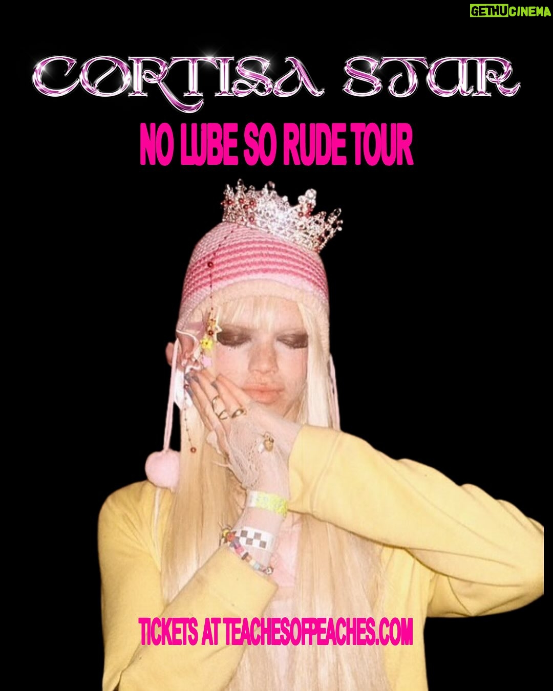 Peaches - 8.3K Likes - I CANNOT WAIT TO HAVE @_pixelgrip_ @cortisastar @modelactriz on the No Lube So Rude Tour kicking off Feb 2026. The bodies. The sweat. The chaos!! It’s gonna be filthy in the best way possible !!! 👅
