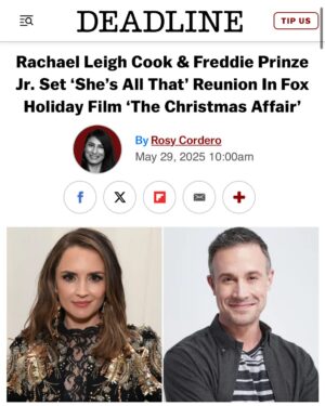 Rachael Leigh Cook Instagram - I ❤️ Freddie, my FOX Family, New York and Christmas🎄 so I could not be more excited to announce this !!!
