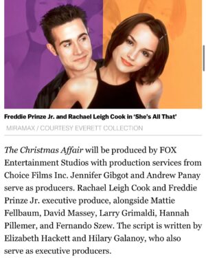 Rachael Leigh Cook Instagram - I ❤️ Freddie, my FOX Family, New York and Christmas🎄 so I could not be more excited to announce this !!!