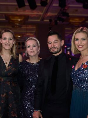 Rachel Riley Instagram - I was in proud wife mode on Saturday as @pashakovalev and @childrenwithcanceruk ambassador and survivor Eve opened their annual fundraising gala with the most beautiful dance representing her battle with the disease.

Scroll through to watch it, there was barely a dry eye in the house and Eve absolutely smashed it!

Survival rates have gone from 2 in 10 decades ago, to more than 8 in 10 now thanks to improvements in treatment, with more to come thanks to the generosity of donors at events like these funding lifesaving research. 

So lovely to see the gorgeous @sophieellisbextor entertaining the crowd too. Such a great night!