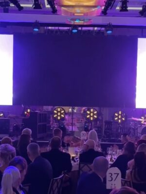 Rachel Riley Instagram - I was in proud wife mode on Saturday as @pashakovalev and @childrenwithcanceruk ambassador and survivor Eve opened their annual fundraising gala with the most beautiful dance representing her battle with the disease.

Scroll through to watch it, there was barely a dry eye in the house and Eve absolutely smashed it!

Survival rates have gone from 2 in 10 decades ago, to more than 8 in 10 now thanks to improvements in treatment, with more to come thanks to the generosity of donors at events like these funding lifesaving research. 

So lovely to see the gorgeous @sophieellisbextor entertaining the crowd too. Such a great night!