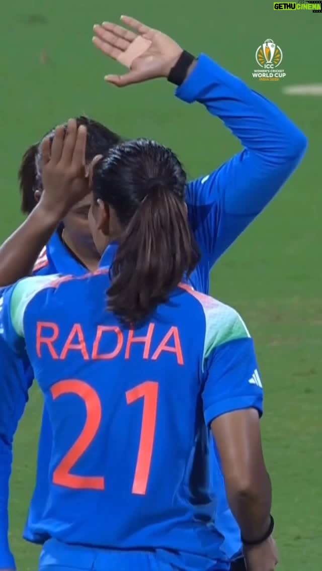 Radha Yadav - 130.4K Likes - Radha Yadav rattles the stumps with a beauty ⚡

Watch #INDvBAN LIVE in your region, #CWC25 broadcast details in the link in our bio 📺