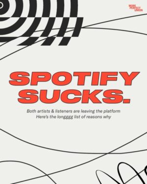 Rashida Tlaib Instagram - Love the music, hate the greed. Share your Spotify alternatives in the comment section 👇

Follow United Musicians and Allied Workers (@weareumaw ) as they fight for a more sustainable music industry.

words and design by @goodfortunedesignco