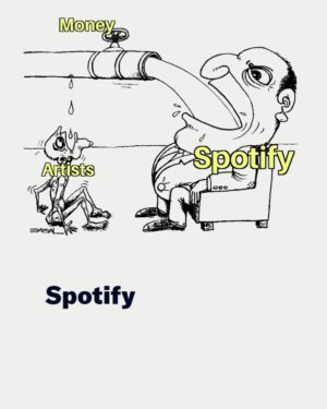 Rashida Tlaib Instagram - Love the music, hate the greed. Share your Spotify alternatives in the comment section 👇

Follow United Musicians and Allied Workers (@weareumaw ) as they fight for a more sustainable music industry.

words and design by @goodfortunedesignco