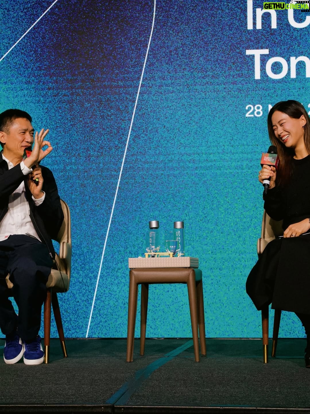Rebecca Lim - 7.1K Likes - With a toddler, morning sickness, and with SGIFF keeping me busy, updating socials has been close to impossible.
But this… this deserves a moment 🤍
Meeting someone I’ve admired for so many years, and walking away respecting him even more. Unassuming, humble, ridiculously talented, and genuinely kind.
One of the highlights of my life.
Manifesting an opportunity to work with Tony Leung one day ✨