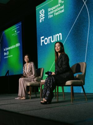 Rebecca Lim Instagram - My first time hosting an In Conversation session, and it happened to be with the incredible Shu Qi. You can imagine the nerves! But she was warm and so open in sharing her journey. My biggest takeaway? 
If your heart tells you to take a step, take it. Don’t be afraid 🤍

And truly, it was energising to see so many of you at @sgiffest. Your presence made it even more special. Thank you 🫶🏻