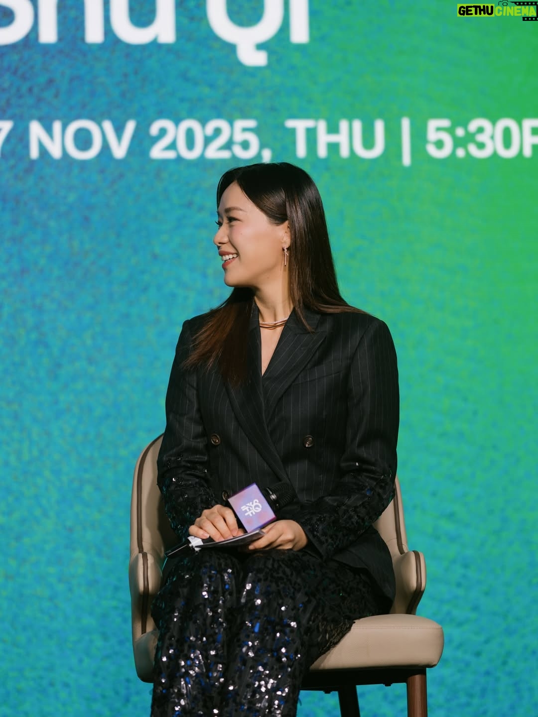 Rebecca Lim - 6.4K Likes - My first time hosting an In Conversation session, and it happened to be with the incredible Shu Qi. You can imagine the nerves! But she was warm and so open in sharing her journey. My biggest takeaway? 
If your heart tells you to take a step, take it. Don’t be afraid 🤍

And truly, it was energising to see so many of you at @sgiffest. Your presence made it even more special. Thank you 🫶🏻