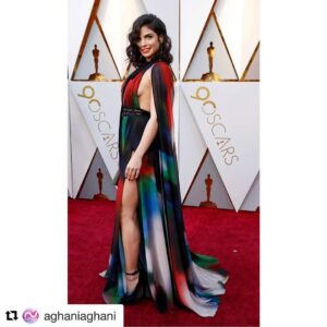 Rita Hayek Instagram - A Million Dreams..#oscars2018 #tomoretocome 
Dressed by @eliesaabworld 
Jewelry @selimmouzannar 
Styled by @skeyrouz