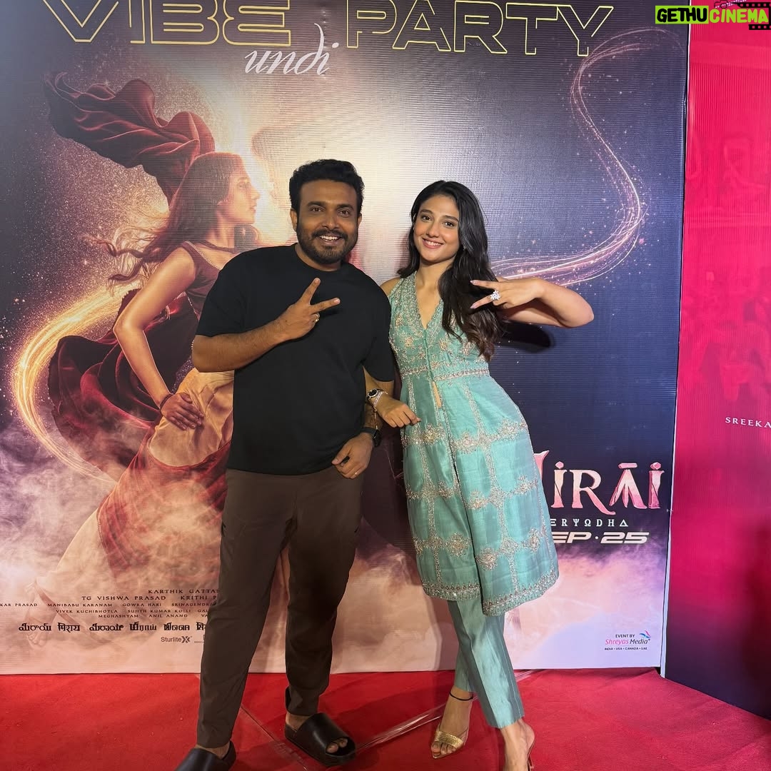 Ritika Nayak - 578.3K Likes - What a journey MIRAI has been, not just a film, but an experience that touched my heart in ways words can barely capture. ❤️

To our visionary director and cinematographer, @karthik.gattamneni thank you for believing in me and guiding me every step of the way. Your eye for detail, your passion for storytelling, and your boundless creativity turned this dream into something truly magical. Working under your direction has been an honor I’ll always treasure. To our wonderful producers @vishwaprasad.tg garu and @itskrithiprasad garu, you gave us not just a platform, but a family to grow with. A heartfelt thanks to our brilliant writer, @manibkaranam , for weaving such depth and emotion into Mirai. And to our amazing music director, @gowra_6 , your music didn’t just complement the story; it became its heartbeat. 

Sharing the screen with such incredible co-stars has been one of the greatest joys,
@tejasajja123 , your energy and honesty as Vedha lit up every scene.
@manojkmanchu anna , the Black Sword, your power and intensity were unmatched.
@shriya_saran1109 ma’am your elegance added grace to every frame.
 @iamjaggubhai_ sir, you brought wisdom and weight that elevated us all.
@actorjayaram_official , your calm presence was grounding and inspiring.
@iamgetupsrinu anna , you were a riot, phenomenal, so was @actor.madee . @tanjakel , you are such a sweetheart.

To every single soul behind the camera, from the art and costume teams to the assistants, the sound, the lights, and every department that worked tirelessly, your dedication built this world brick by brick. You’re the unsung heroes who made Mirai what it is. ❤️
@anilanand216 your amazing hardwork is unmatched.
@uthura @manoj.duggireddy  @satty.dop and all the direction team have been dream to work with. 
@sujithkumarchowdarykolli  thank you for the coordination and support you have shown. 

This film is more than a project, it’s a piece of my heart.
 
Forever grateful to be a part of this journey. 💖
#Mirai #RitikaNayak  #TeluguCinema #BehindTheMagic #ForeverThankful #WithLove