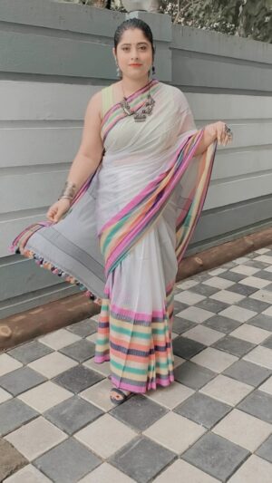 Rudrita Chatterjee Instagram - Absolutely in love with this saree from @monori4u . This saree is sooooo freaking comfortable to wear. Thanks team @monori4u ❤️
#saree  #sareelove #sareedraping #sareelovers #handloomsarees #indiansaree