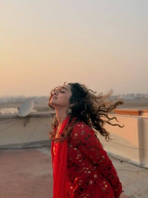 Saanve Megghana Instagram - Perks of a pent house. ☀️♥️
📸 - @nihal_kodhaty