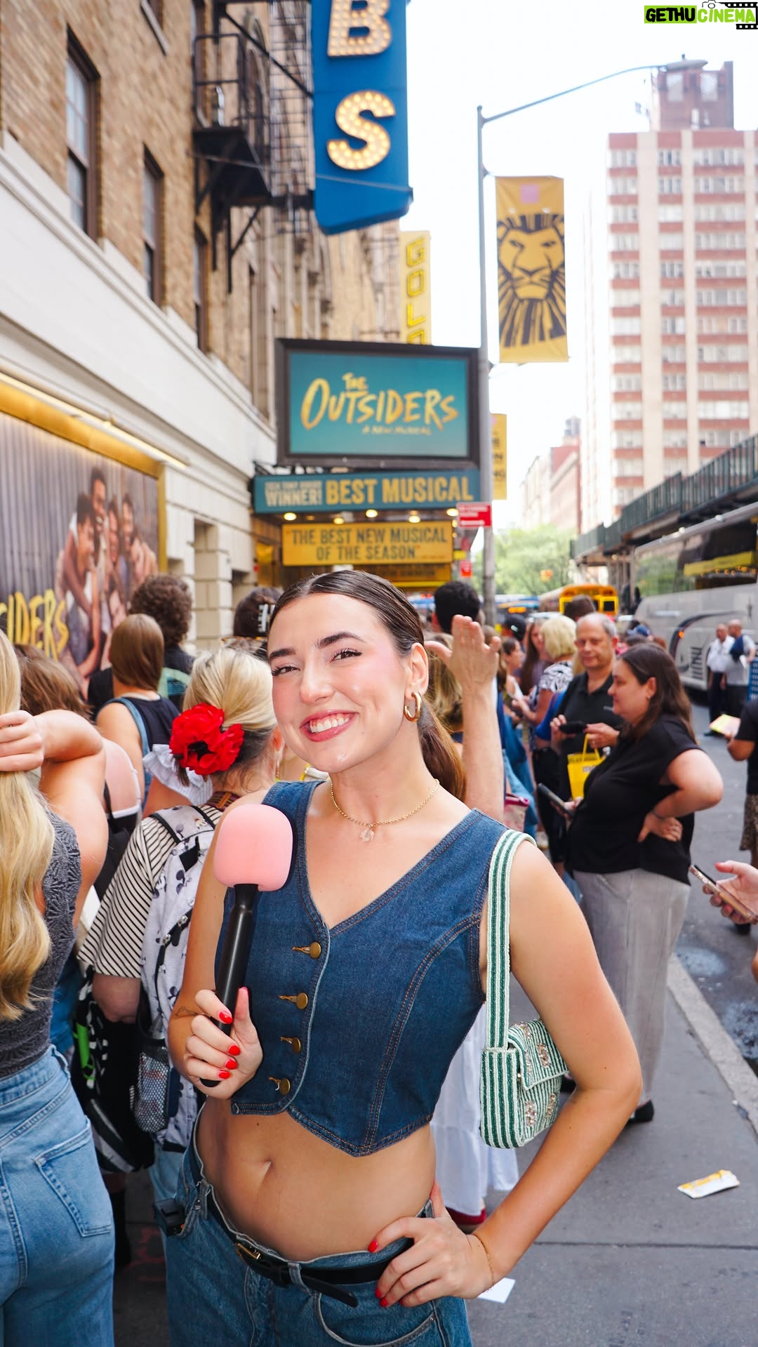 Samantha Fekete - 10K Likes - The Outsiders stage door - tear streaks, good energy, and love for the story!! 

I had the absolute joy of visiting the stage door of @outsidersmusical and chatting with fans, asking them their favorite moment of the show that day! 

from the rumble, to moments that tug at your heart strings, this show continues to impact fans from all over, dropping them into Tulsa 1967. 

This is your sign to take a visit to the Jacobs ✨💛 & to stay gold !! stay tuned for some moments with the cast! 

#theoutsiders