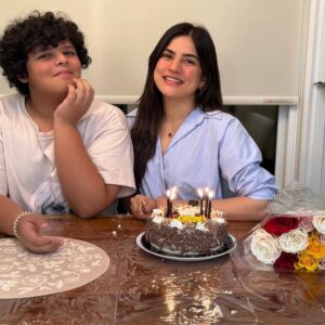 Sanam Baloch Instagram - Happy 16th birthday to my first nephew — my forever favorite boy 💙
Watching you grow has been such a joy and I’m so proud of the person you’re becoming! Posting my cake-cutting pictures pretending it’s yours 🎂😂