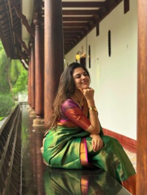 Sanjana Krishnamoorthy Instagram - Back in God’s own country 🦚