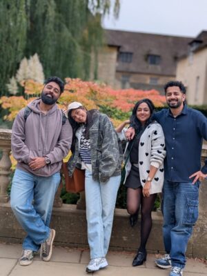Santhy Balachandran Instagram - When two of my worlds collided: a kutti subset of Team Lokah at University of Oxford. A little lost for words because this was not something I ever imagined. I guess life has a way of surprising us… Grateful for all the twists of fate that led to this day when some core memories were made 🤍

#teamlokah #universityofoxford