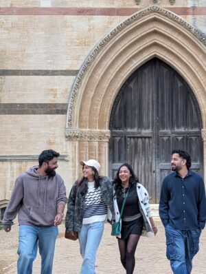 Santhy Balachandran Instagram - When two of my worlds collided: a kutti subset of Team Lokah at University of Oxford. A little lost for words because this was not something I ever imagined. I guess life has a way of surprising us… Grateful for all the twists of fate that led to this day when some core memories were made 🤍

#teamlokah #universityofoxford