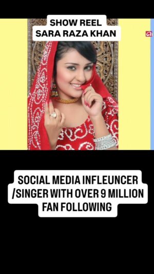 Sara Raza Khan Instagram - Team @____rk__raza_khan thank you for INTRO😇

SARA RAZA KHAN 

INTERNATIONALLY ACKNOWLEDGED SINGER, 

FINALIST OF TWO PAKISTAN INDIA SINGING COMPETITION, 

VERSATILE MULTILINGUAL POWERFUL PERFORMER, 

CELEBRATED AWARD WINNING PLAYBACK SINGER, 

SOCIAL MEDIA INFLUENCER /SINGER WITH OVER 9 MILLION FAN FOLLOWING

DRAMA, FILM SONGS SINGING QUEEN WITH OVER 150 SONGS IN HER CREDIT ALONG WITH INTERNATIONAL LISTS OF CONCERTS! 

Manager @____rk__raza_khan