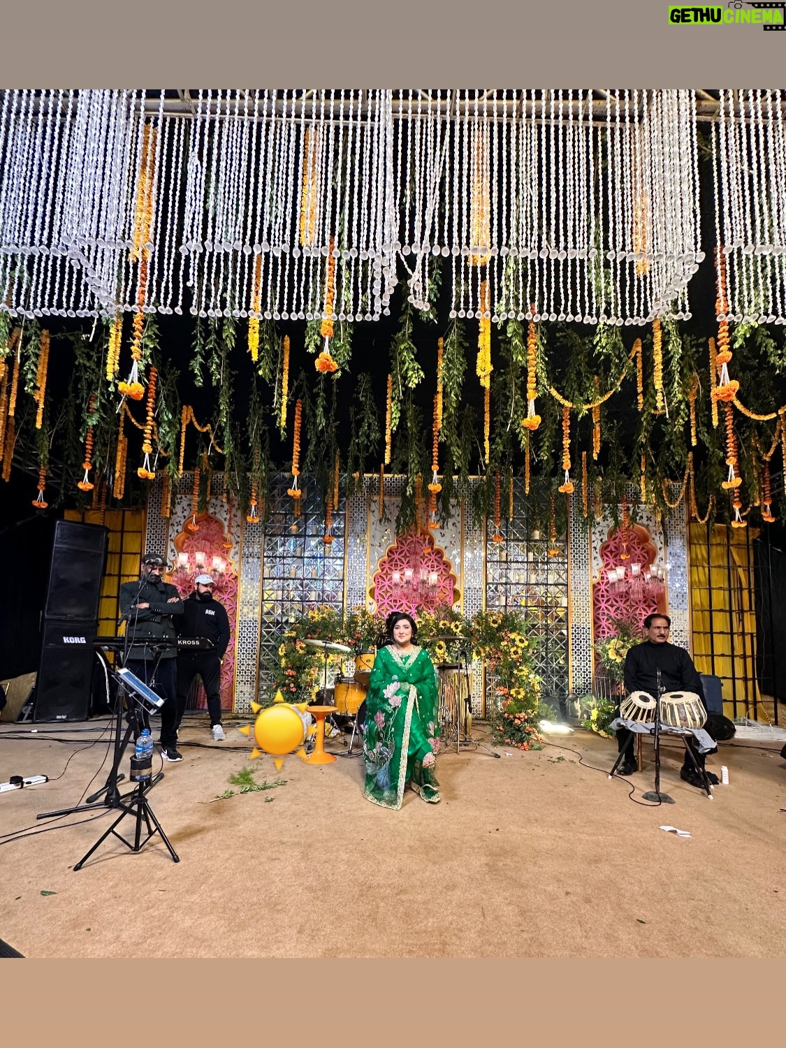 Sara Raza Khan - 1.2K Likes - Pure Bliss to Share my Music on Your Special Day 💕Clicks from Recent Sangeet Event Lahore!  #sararazakhan  Wearing my Most Favourite @saish_rimmsh 💚  #weddingseason #musica #musician #bliss