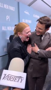Sarah Snook Instagram - Sarah Snook breaks down laughing mid-interview on the “All Her Fault” red carpet after she overhears Jake Lacy learn that she said he’s the least likely person she’d trust with a secret.
Jake was mildly hurt by the remark. Only mildly.
#sarahsnook #jakelacy #allherfault #succession #tv