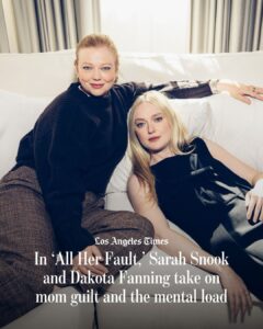 Sarah Snook Instagram - #AllHerFault is a twisty eight-episode thriller on @Peacock about a missing child with some gasp-worthy moments that takes its depiction of motherhood — and the blame women place on themselves when something goes awry — very seriously. The title is not exactly accurate as it applies to Marissa, @sarah_snook’s character, the mother of the missing child, or Jenny, played by @dakotafanning, the other parent unwittingly drawn into this nightmare scenario.
“It cannot be just her fault, that’s just not possible,” Snook says. “We explore what the mental load is oftentimes for women to take on in a parenting role.”
Read more about what drew Snook and Fanning to the roles and their preparation at @latimes_entertainment’s bio.
📸: @victoriawill / For The Times