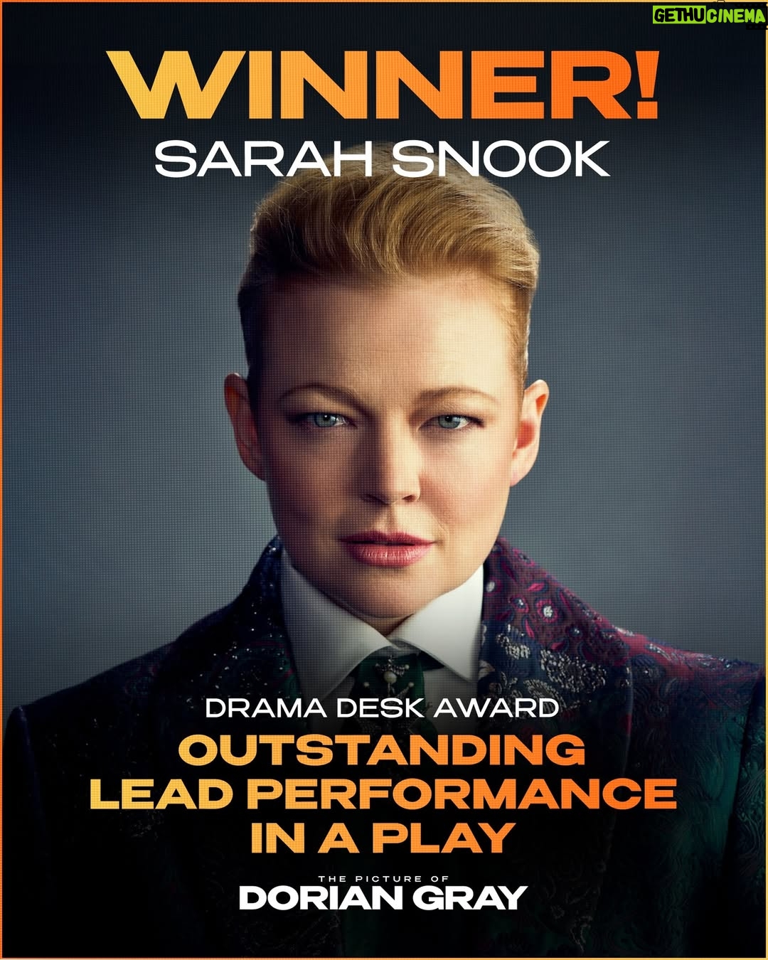 Sarah Snook - 6.6K Likes - Congratulations @sarah_snook for winning the @dramadeskawards for Outstanding Lead Performance in The Picture of Dorian Gray 🙌 👏