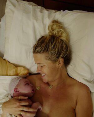 Sarah Wright Instagram - She’s here!! ✨Ocean Rain Olsen✨ born 6/17 12:37am - 11 pounds 4 ounces 

Grateful beyond words for our amazing team that helped us get her here safely during an incredibly complex birth. Cannot wait to share all the details of this day. @ericcolsen photos 2 and 3 by @nikkireed who stayed with us all night to document this day.