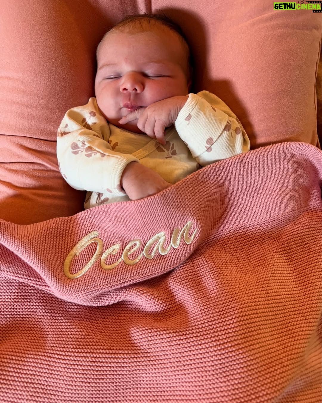 Sarah Wright - 56.3K Likes - She’s here!! ✨Ocean Rain Olsen✨ born 6/17 12:37am - 11 pounds 4 ounces 

Grateful beyond words for our amazing team that helped us get her here safely during an incredibly complex birth. Cannot wait to share all the details of this day. @ericcolsen photos 2 and 3 by @nikkireed who stayed with us all night to document this day.